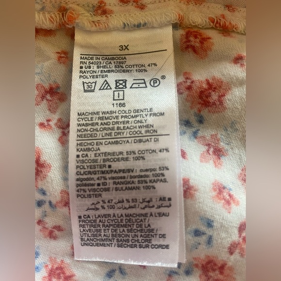 Old Navy Floral Waist-Defined Flutter Sleeve Tie-Back Mini Dress Women’s 3X - Picture 10 of 10